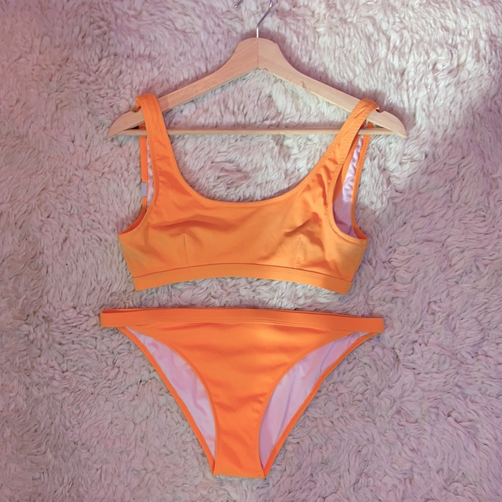 Quicksilver Neon Orange Bikini adjustable top